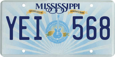MS license plate YEI568