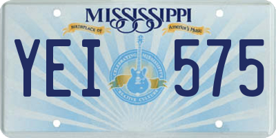 MS license plate YEI575
