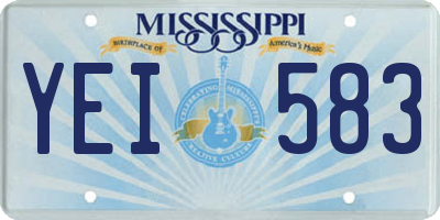 MS license plate YEI583