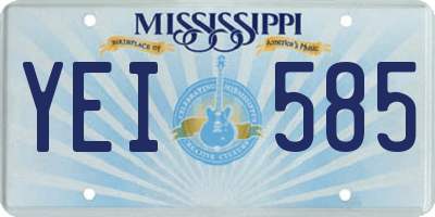 MS license plate YEI585