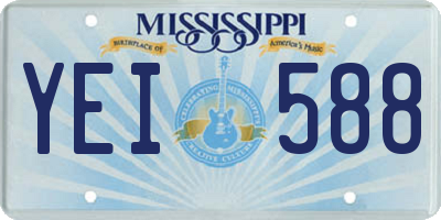 MS license plate YEI588