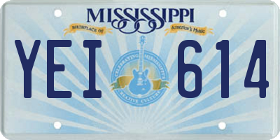 MS license plate YEI614