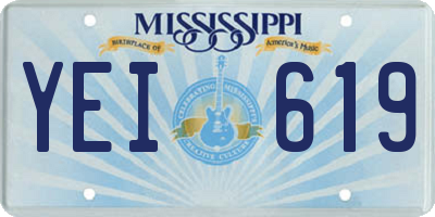 MS license plate YEI619