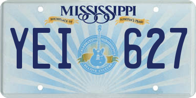 MS license plate YEI627