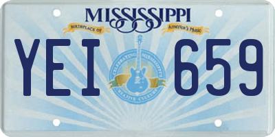 MS license plate YEI659