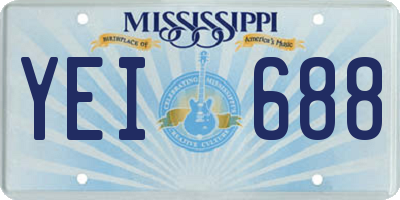 MS license plate YEI688