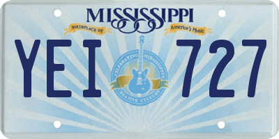 MS license plate YEI727