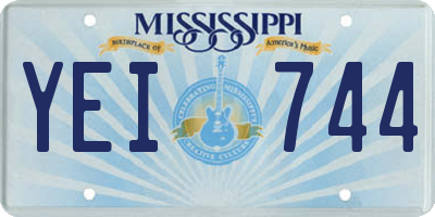 MS license plate YEI744