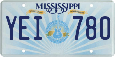 MS license plate YEI780