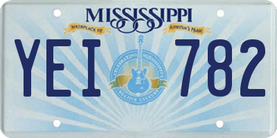 MS license plate YEI782