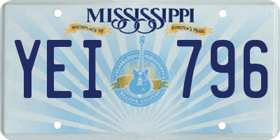 MS license plate YEI796