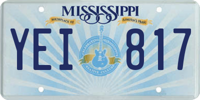 MS license plate YEI817