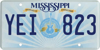 MS license plate YEI823