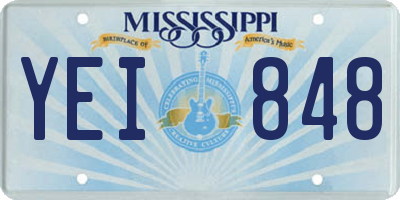 MS license plate YEI848