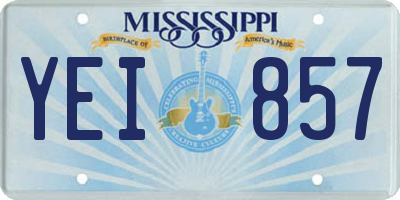 MS license plate YEI857