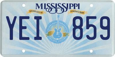 MS license plate YEI859