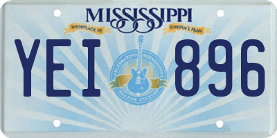 MS license plate YEI896
