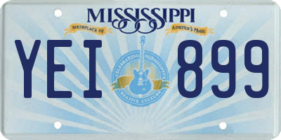 MS license plate YEI899