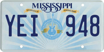 MS license plate YEI948
