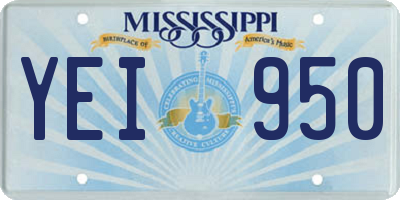 MS license plate YEI950