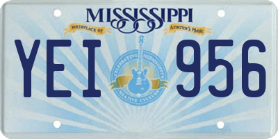MS license plate YEI956