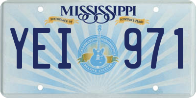 MS license plate YEI971