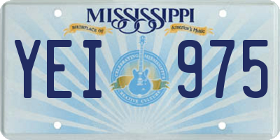 MS license plate YEI975