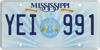 MS license plate YEI991