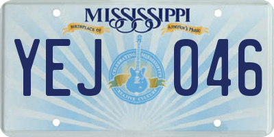 MS license plate YEJ046
