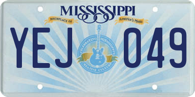 MS license plate YEJ049