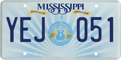 MS license plate YEJ051