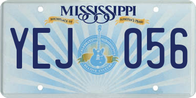 MS license plate YEJ056