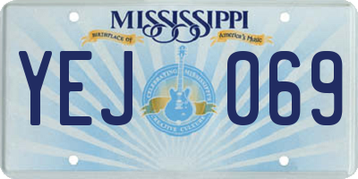 MS license plate YEJ069
