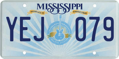 MS license plate YEJ079