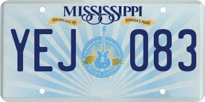 MS license plate YEJ083