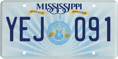 MS license plate YEJ091
