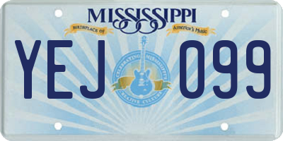 MS license plate YEJ099