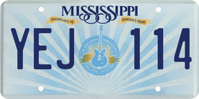 MS license plate YEJ114