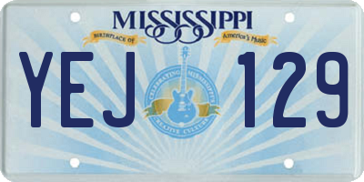 MS license plate YEJ129
