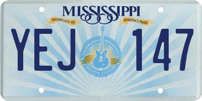 MS license plate YEJ147