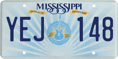 MS license plate YEJ148