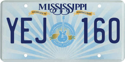 MS license plate YEJ160