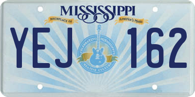MS license plate YEJ162