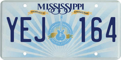 MS license plate YEJ164