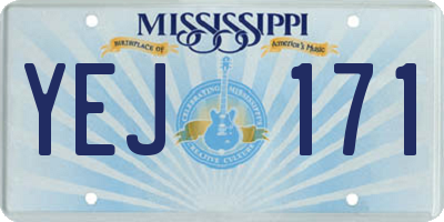 MS license plate YEJ171