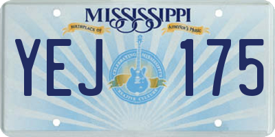MS license plate YEJ175