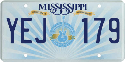 MS license plate YEJ179