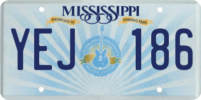 MS license plate YEJ186