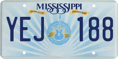MS license plate YEJ188