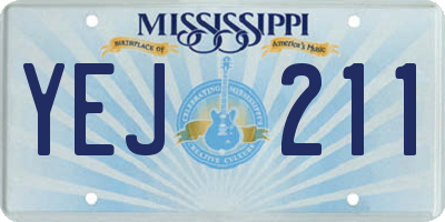 MS license plate YEJ211
